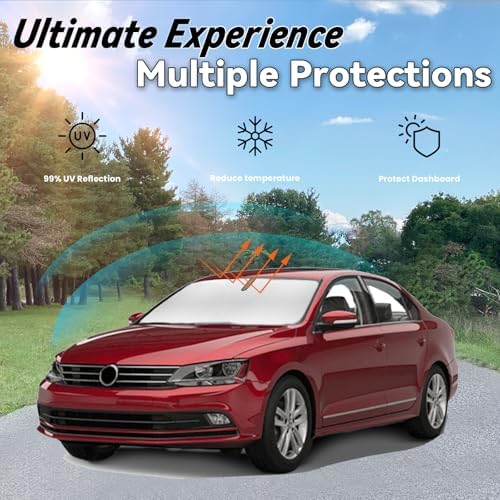 Windshield Sun Shade for VW Jetta 2011-2018 - Image 3
