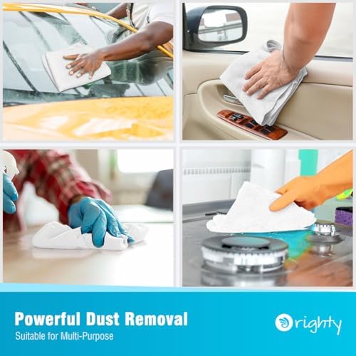 Orighty Microfiber Cleaning Cloth, Cleaning Rags, 12 Pack, 12x11 in, White - Image 4