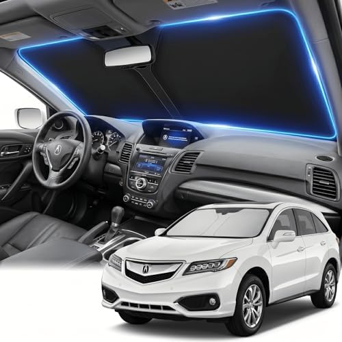 Windshield Sun Shade for Acura RDX 2013-2018 Sunshade Front Window Shade Custom Fit RDX Accessories Sun Visor Foldable Shade Blocks UV Rays Accessories by AuyNeas