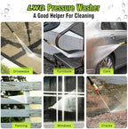 Pressure Washer, Power Washer with 4 Quick Connect Nozzles 1 Foam Cannon, High Pressure Cleaning Machine for Cars/Fences/Driveways/Patios/Farms/Home Cleaning(Bright Green) - Image 4