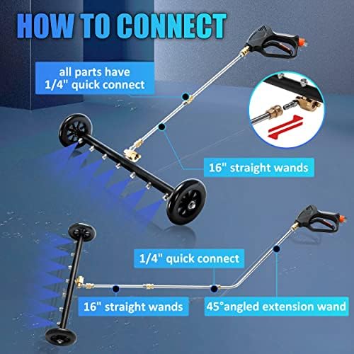 Tool Daily 24" Undercarriage Cleaner & Water Broom, 7 Nozzles, 1/4" QC - Image 4