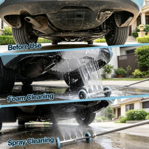 16 IN Under Carriage Pressure Washer Water Broom with Foam Cannon 4000PSI - Image 4