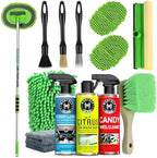 Wontolf 17pc Car Wash Kit, Car Cleaning Kit with Car Wash Brush Long Handle, Car Wash Soap, Interior Cleaner, Wheel Cleaner, Window Squeegee, Car Interior Detailing Kit for Cars Trucks RVs SUVs by Wontolf