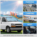 Custom Fit Windshield Sun Shade for Chevy Chevrolet Express 1996-2026 - Image 6