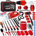 55PCS Car Detailing Kit Interior Cleaner with High Power Handheld Vacuum, Car Detailing Brush Set, Car Cleaning Kit, Drill Brush Set, Car Cleaning Tools Brushes for Interior, Exterior, Wheels by FortuningsJDS