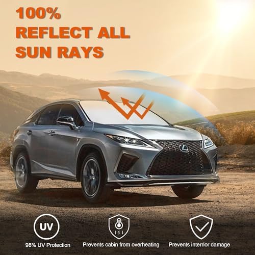 Foldable Front Windshield Sunshade fit for Lexus RX 350 450h 2016-2022 - Image 3