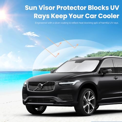 Custom Fit XC90 Windshield Sunshade for 2016-2024 2025 2026 Volvo XC90 - Image 5