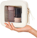 Clear Makeup Bag Small, Mini Travel Cosmetic Case Transparent TSA Approved Toiletry Bag with Zipper Portable Make Up Pouch for Purse Traveling Car Essentials Organizer for Women Men - Image 7