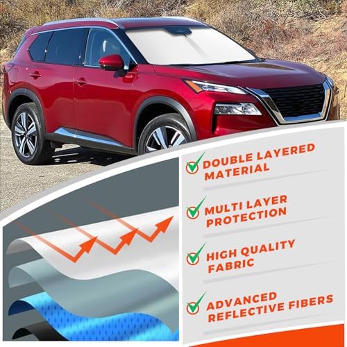 Foldable Front Windshield Sunshade fit for Nissan Rogue 2021-2026 - Image 6
