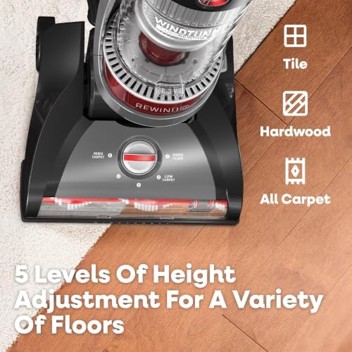 Hoover WindTunnel Cord Rewind Pro Bagless Vacuum Cleaner, Upright - Image 4