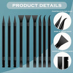 Crevice Cleaning Tool,Plastic Scraper Set Detailing Kit,9 Pcs Car Detailing Supplies for Tight Crevices,Label Removal,Non-Scratch Implement for Dirt,Kitchen,Car Interior Details - Image 3