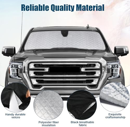 6 Layers Windshield Sun Shade for GMC Sierra 2019-2024 - Image 4