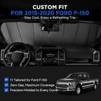 MAIKER OFF ROAD Windshield Sunshade Compatible with Ford F150 2015-2020 - Image 2