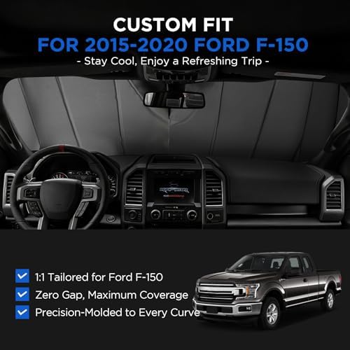 MAIKER OFF ROAD Windshield Sunshade Compatible with Ford F150 2015-2020 - Image 2
