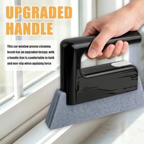3PCS New Magic Window Track Cleaner,2-in-1 Car Window Sill Cleaner Tool for Cars Air Vents with Scraper & Comfortable Handle,Reusable Car Windows Track Cleaning Tools - Image 5