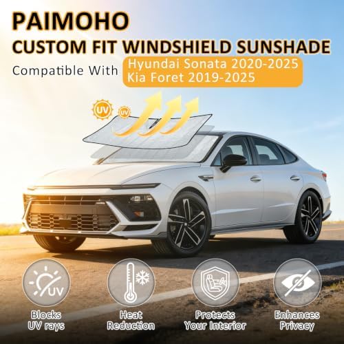Sun Shade for Hyundai Sonata 2020-2025, Custom Fit Forte 2019-2025 - Image 4