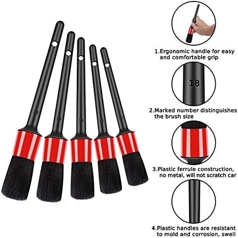 HMPLL 10pcs Auto Car Detailing Brush Set Car Interior Cleaning Kit - Image 3