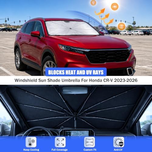 Car Windshield Sun Shade Umbrella for Honda CR-V 2023-2026 - Image 3