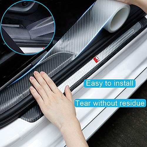 Storystore Car Door Edge Guards, 4In x 33Ft Door Sill Guard Protector, Anti-Scratch Adhesive Tape, Automotive Anti-Collision Strip for Car Door Edge/Front and Rear Bumper/Door Sill Protector | Trim-to-fit Carbon Fiber Protective Strip for Door Edges, B... - Image 5