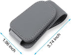 Sunglass Holder for Car Sun Visor, Magnetic Eyeglass Hanger Clip for Car Visor, Leather Car Glasses Mount, Car Interior Visor Accessories (Grey-1Pcs) - Image 2