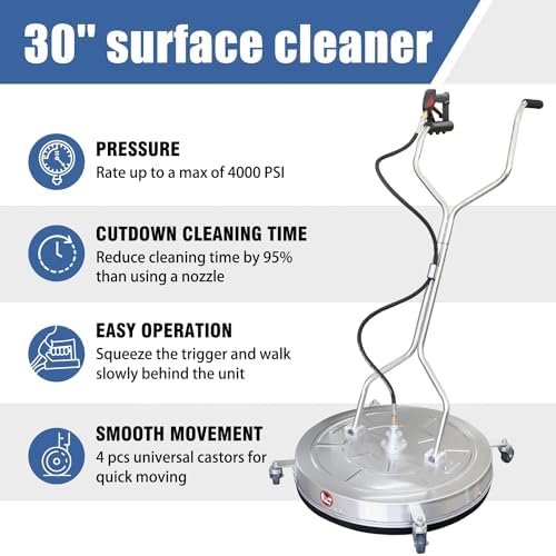 JANZ 30'' Pressure Washer Surface Cleaner with Dual Handle - Image 2