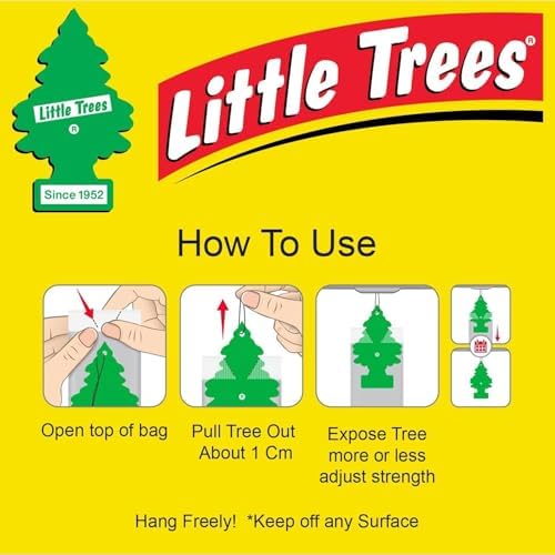 Little Trees Cardboard Hanging Car, Home & Office Air Freshener, Summer Linen (Pack of 12) - Image 6