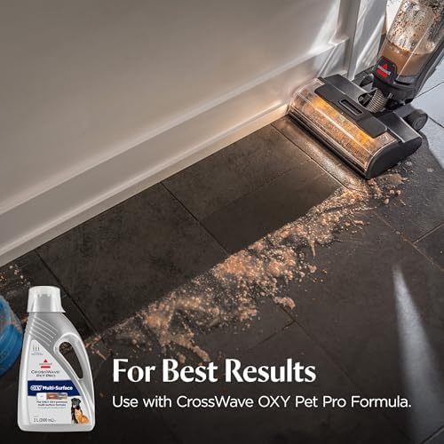 BISSELL CrossWave HydroScrub Plus Cordless Wet Dry Vacuum Mop, Floor Cleaner with Edge Cleaning & Headlights, 45-Minute Runtime, Multi-Surface, Hard Floor Sanitize, & Clean Out Formula Included, 4275E - Image 6