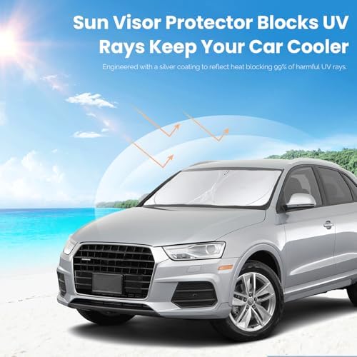 Windshield Sunshade for 2013-2026 Audi Q3 Cover for Windshield Sun Visor - Image 5