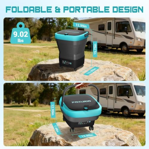Cordless Washer,Foldable Washer with 2x5.0Ah Battery, 4 Adjustable Model, 4.5Gal Tank 10FT Hose, 6-in-1 Nozzle for Car Washer,Patio,Camping - Image 3