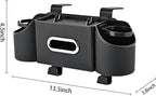 Back Seat Car Organizer,4 in 1 Multifunctional Car Back Seat Storage Box with Drink Cup Holder Tissue Box, for Hold Phone,Snacks, Drinks, Handbag-Black - Image 8