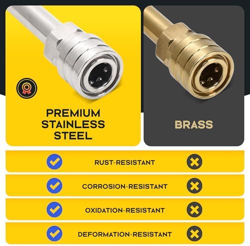 Pressure Washer Extension Wand with Gutter Cleaner Attachment, 30° 90° 120° Curved Rods, 1/4" Quick Connect Power Washer Lance, 4000 PSI - Image 2