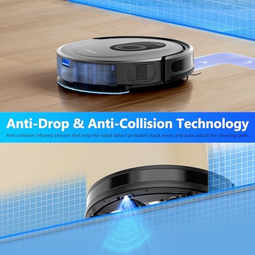 Tikom Robot Vacuum and Mop Combo, 5000Pa Robotic Vacuum Cleaner, 150 Min Max, App & Remote Control, Ideal for Hard Floor, Carpet, Pet Hair, Self-Charge(G8000 Max) - Image 5