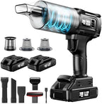 Car Vacuum Cordless, 35000PA Strong Suction Handheld Vacuum with 2 Detachable Batteries, 60Min Runtime Portable Vacuum Cleaner for Car Detailing, Pet Hair, Home Couch & Office, 350ML XL Dust Cup by CarVacuum