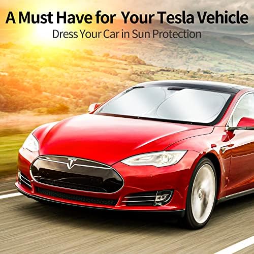 Upgraded Sunshade, Improved UV Protection Fabric, Foldable Front Sun Shade, Custom Accessories for Tesla Model 3/Y/Y Juniper 2016 to 2026 - Image 6