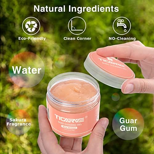 TICARVE 2Pack New Cleaning Gel Detail Putty Car Gel Auto Detailing Tools Car Interior Cleaner Car Cleaning Slime Car Assecories Keyboard Cleaner Orange (320g/11.2oz) - Image 6