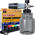 BOSEA Premium Foam Cannon with Pressure Washer Tips and Nozzle Holder, Nickel-Plated Copper, Durable | Dense Foam, Car Soap Dispenser for Pressure Washer, Car Wash Soap Sprayer with 1/4" Connector by SNOWFOAMCANNON
