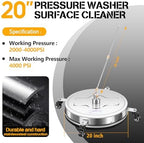 LidoDola 20'' Pressure Washer Surface Cleaner, Power Washer Accessory - Image 4