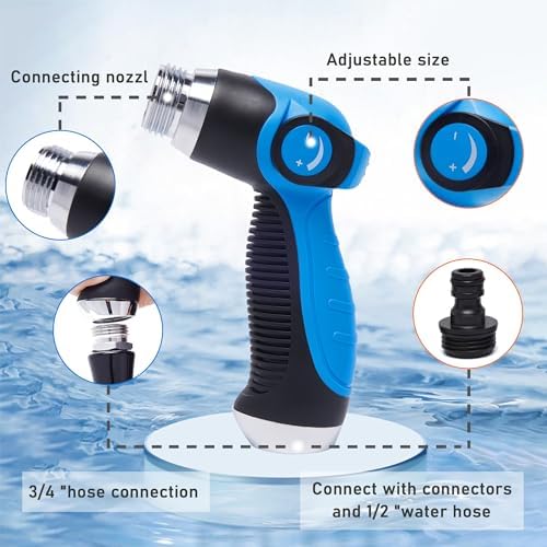 Blue Car Wash Foam Gun Sprayer Kit with Sponge & Towel, Snow Foam Blaster for Car & Garden Cleaning - Image 3