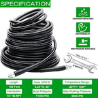 150FT Sewer Jetter Kit for Pressure Washer, 5800PSI Drain Cleaner Hose - Image 2