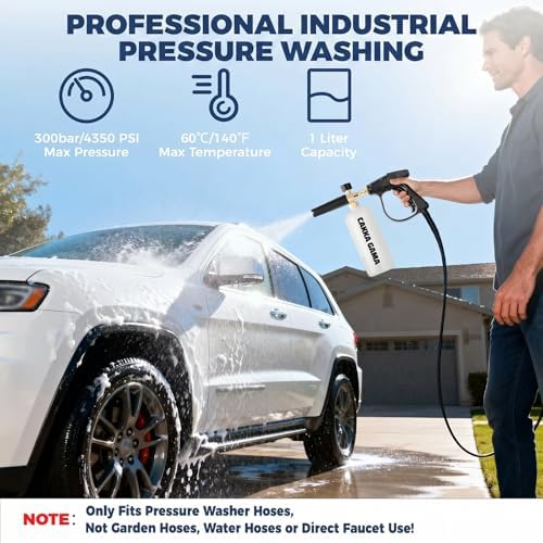 Pressure Washer Gun with Foam Cannon, Industrial Car Wash Foam Gun Kit - Image 3