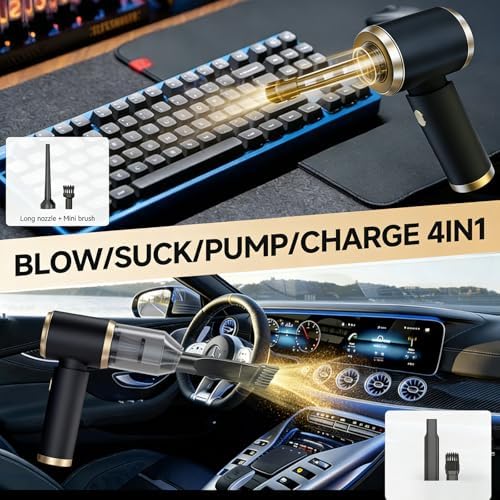 4 in 1 Cordless Handheld Car Vacuum, 15000PA Portable Mini Vacuum Cleaner - Image 3
