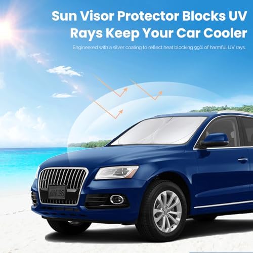 Windshield Sunshade for 2014-2016 2017 Audi Q5/SQ5 Sun Visor SUV Shades - Image 5