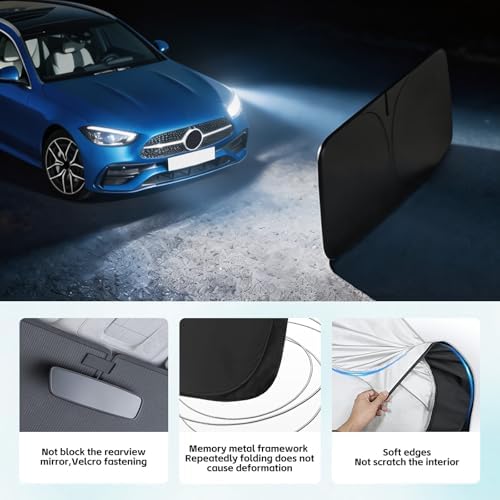 Windshield Sun Shade for Mercedes Benz C-Class C250 C300 C400 2008-2026 - Image 5