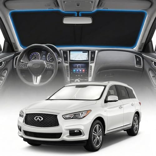 for Infiniti QX60 Sun Shade Windshield Cover - Custom Fit QX60 Accessories 2018-2025 2026 Sunshade Foldable UV Protection & Heat Shield Sun Visor Accessories by Unknown