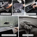 Car Detailing Kit, Car Detailing Brush Set, Car Cleaning Kit, Auto Detailing Tools for Interior Exterior Wheels, Professional Car Wash Accessories with Windshield Cleaning Tool and Storage Box(Grey) - Image 7