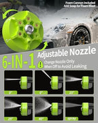 Cordless Portable Washer, 1100 PSI Battery Operated Washer with All-Copper Motor, Battery, 23FT Hose, Storage Bag; Handheld Washer; Lightweight Car Washer for Home, Garden (Pioneer Green) - Image 3