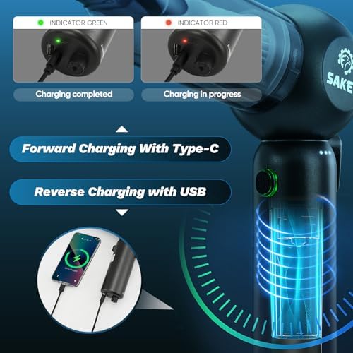Saker Car Vacuum Portable 6-in-1 Cordless Vacuums, 20000PA SW102 Black - Image 4