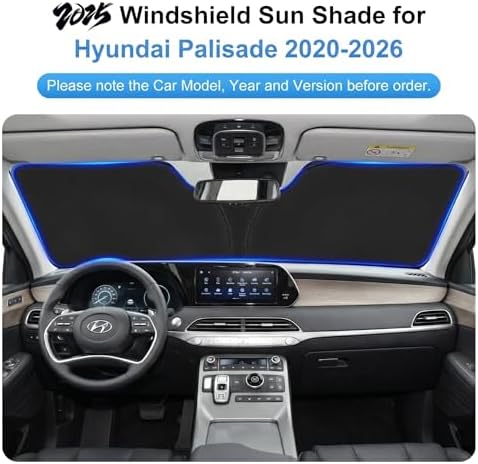 Custom Fit Windshield Sun Shade for Hyundai Palisade 2020-2026 - Image 3