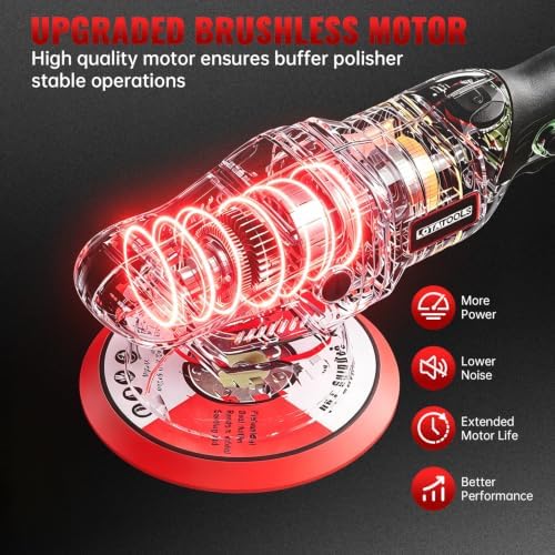 Polisher for Car Detailing to 5500Rpm (Red, Upgraded Version) - Image 4