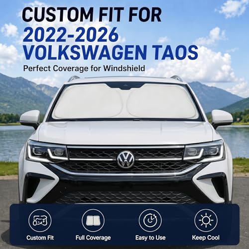 Custom Fit Windshield Sun Shade for Volkswagen VW Taos 2022-2026 - Image 2